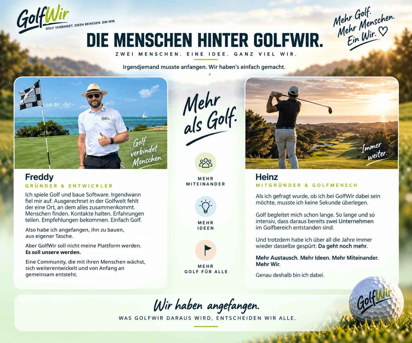 Frederik von der Heyden auf dem Golfplatz